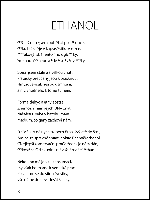 stránka zpěvníku s EtOH